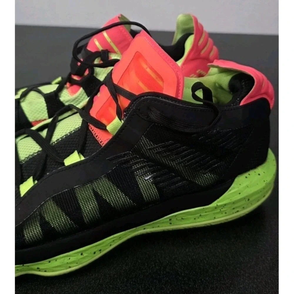 Adidas Dame 6 Men's Basketball Sneaker Green Coral Size‎ 14